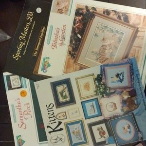 4 Cat Cross Stitch Patterns Booklets